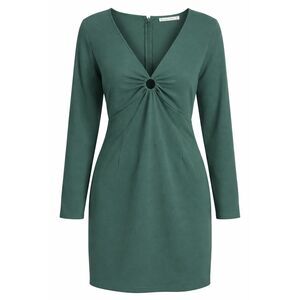 Abercrombie & Fitch Green Long Sleeve Cutout Mini Dress Women’s V-Neck Front XL